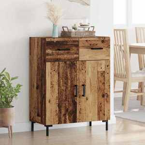 vidaXL Bufet cu sertar Lemn vechi 69, 5 x 34 x 90 cm Lemn compozit imagine