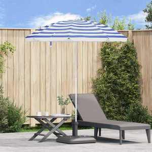 vidaXL Parasol de Plajă Albastru și Alb 206 x 206 x 212 cm imagine