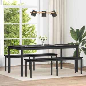 vidaXL bancă Stejar Negru 160 x 35 x 45 cm Lemn compozit imagine
