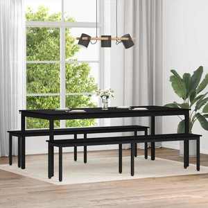 vidaXL bancă Stejar Negru 200 x 35 x 45 cm Lemn compozit imagine