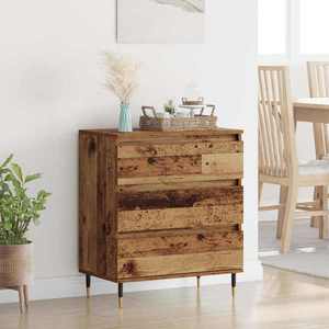 vidaXL Bufet cu sertar Lemn Vechi 60 x 35 x 70 cm Lemn compozit imagine