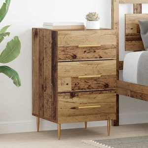 vidaXL Dulap de noapte Lemn vechi 40 x 40 x 66 cm Lemn compozit imagine