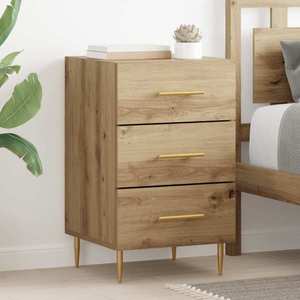 vidaXL Dulap de noapte Stejar Artizanal 40 x 40 x 66 cm Lemn compozit imagine