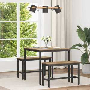 vidaXL Mese de sufragerie 80 x 80 x 75 cm METAL imagine