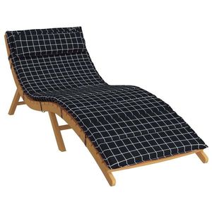 vidaXL Perna de șezlong pentru soare Negru 178 x 60 x 4 cm imagine