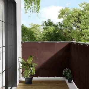 vidaXL Paravan de balcon, maro, 120x800 cm, 100% poliester oxford imagine