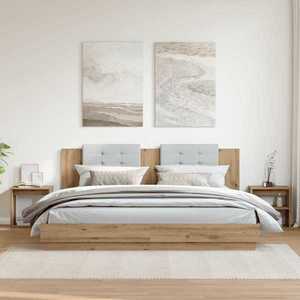 vidaXL Noptiere, 2 buc., stejar artizanal, 40x30x40 cm, lemn prelucrat imagine