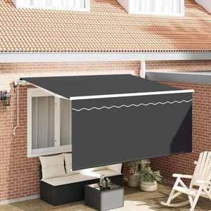 vidaXL Cortina Retractabilă Antracit 300 x 200 cm imagine