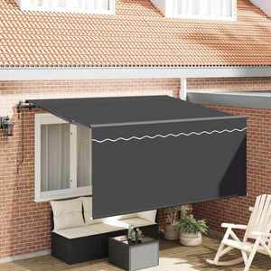 vidaXL Cortina Retractabilă Dungi Antracit 300 x 200 cm țesătură imagine