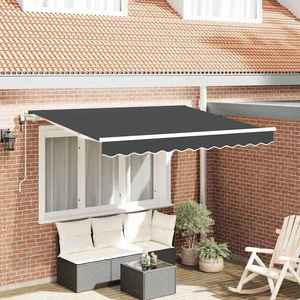 vidaXL Cortina Retractabilă Antracit 300 x 200 cm țesătură imagine