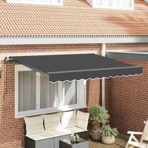vidaXL Cortina Retractabilă Manual Antracit 300 x 200 cm țesătură imagine