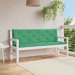 vidaXL Pernă bancă de grădină, verde, 150x(50+50)x7cm, material oxford imagine