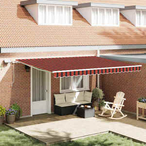 vidaXL Cortina Retractabilă Manual portocaliu și maro 450 × 350 cm imagine