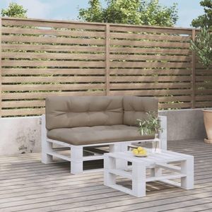 vidaXL Perne de paleți, 3 buc., gri taupe, material textil imagine
