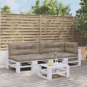 vidaXL Perne de paleți, 5 buc., gri taupe, material textil imagine