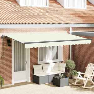vidaXL Cortina Retractabilă Crem 400 x 200 cm țesătură imagine