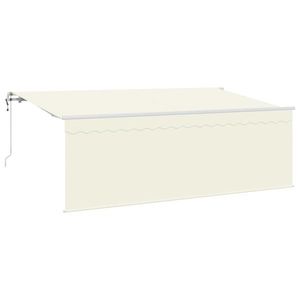 vidaXL Cortina Retractabilă Crem 400 x 200 cm Poliester și Aluminiu imagine