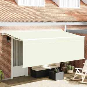 vidaXL Cortina Retractabilă Crem 400 x 200 cm Poliester și Aluminiu imagine