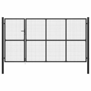 vidaXL Poartă de grădină din oțel 350x150 cm antracit imagine