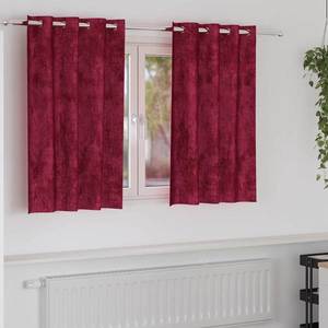 vidaXL Cortine din catifea 2 pcs Roșu Vin 140 x 140 cm Catifea imagine