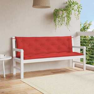 vidaXL Pernă de bancă de grădină roșu 150x(50+50)x7 cm material oxford imagine