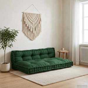 vidaXL Perna pentru canapea pe palet 2 pcs Verde 120 x 80 x 38 cm imagine