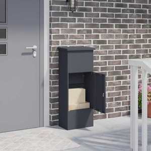 vidaXL Cutie pentru colet cu ușă Antracit 44, 5 x 29 x 110, 5 cm Oțel imagine