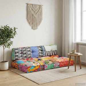 vidaXL Pernă pentru canapea din paleți, multicolor, textil, petice imagine