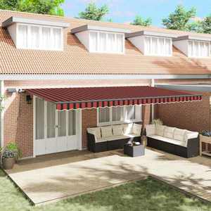 vidaXL Cortina Retractabilă portocaliu și maro 600 ×350 cm țesătură imagine