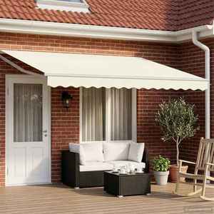 vidaXL Cort electric retractabil Crem 4 x 2 m imagine