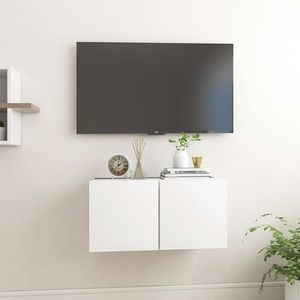vidaXL Dulap TV suspendat, alb, 60x30x30 cm imagine