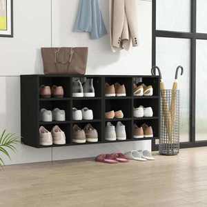 vidaXL Dulap de pantofi, negru, 52, 5x30x50 cm imagine