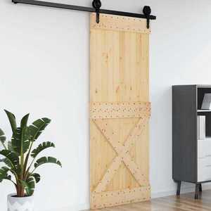 vidaXL Ușă NARVIK natural 90 x 210 cm Lemn de Pin Solid imagine