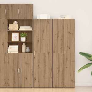 vidaXL Bufet 2 pcs Stejar Artizanal 50 x 42, 5 x 185 cm imagine
