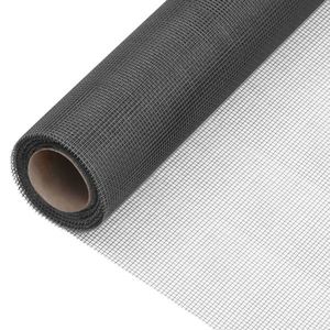 vidaXL Plasă de sârmă, negru, 60x2000 cm, fibră de sticlă imagine