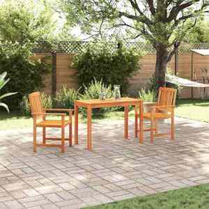 vidaXL Set de masă pentru grădină 3 pcs Maro Lemn Solid de Acacia imagine