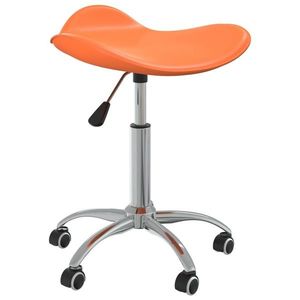 vidaXL Scaun de masă pivotant, portocaliu, piele ecologică imagine