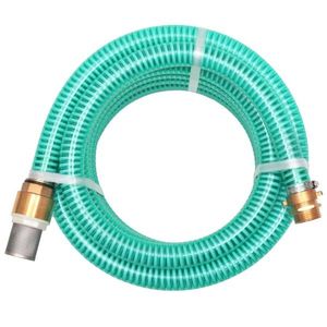 vidaXL Furtun de aspirație, conectori de alamă, 4 m, 25 mm, verde imagine