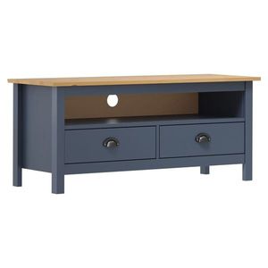 vidaXL Comodă TV Hill, gri, 110x40x47 cm, lemn masiv de pin imagine