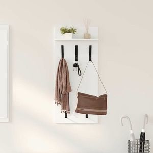 vidaXL Răcător de paltoane montat pe perete Alb 40 x 10 x 90 cm imagine
