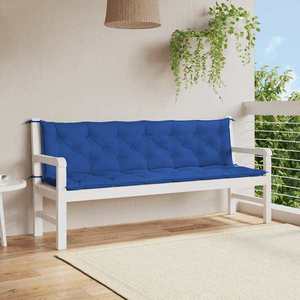 vidaXL Pernă bancă de grădină albastru 200x(50+50)x7cm material oxford imagine