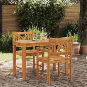 vidaXL Set de masă pentru grădină 3 pcs Maro Lemn Solid de Acacia imagine