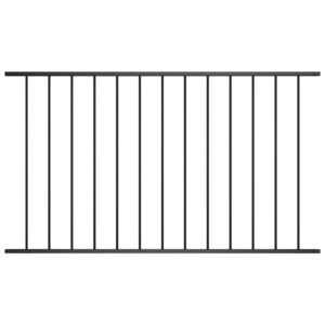 vidaXL Panou de gard Woerden din oțel vopsit în câmp electrostatic, 1, 7 x 0, 75 m, negru imagine