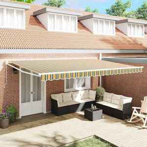 vidaXL Cortina Retractabilă Manual Multicolour 500 × 300 cm imagine