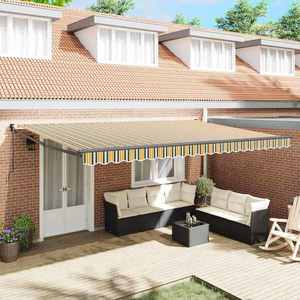 vidaXL Cortina Retractabilă Manual Multicolour 500 × 300 cm imagine
