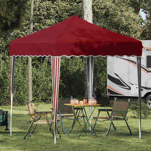 vidaXL Cort de Petrecere Pop-up Burgundy 195 x 195 x 245 cm imagine