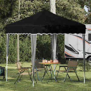 vidaXL Cort de Petrecere Pop-up Negru 195 x 195 x 245 cm imagine