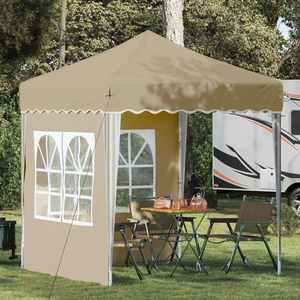 vidaXL Cort de Petrecere Pop-up Crem 195 x 195 x 245 cm imagine
