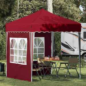 vidaXL Cort de Petrecere Pop-up Burgundy 195 x 195 x 245 cm imagine
