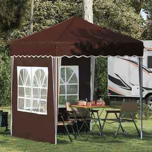 vidaXL Cort de Petrecere Pop-up Maro 195 x 195 x 245 cm imagine